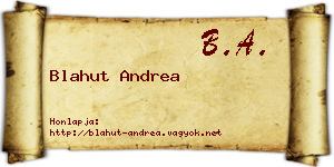 Blahut Andrea névjegykártya